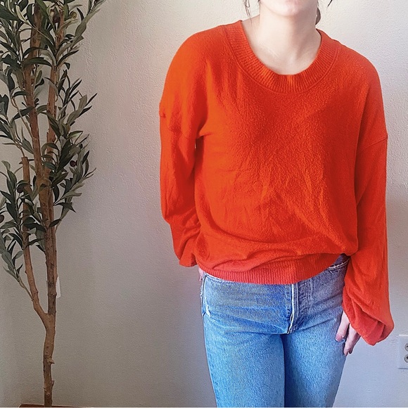 Free People Beach TGIF Balloon Sleeve Sweater Pullover Women’s Size SP - Picture 4 of 7